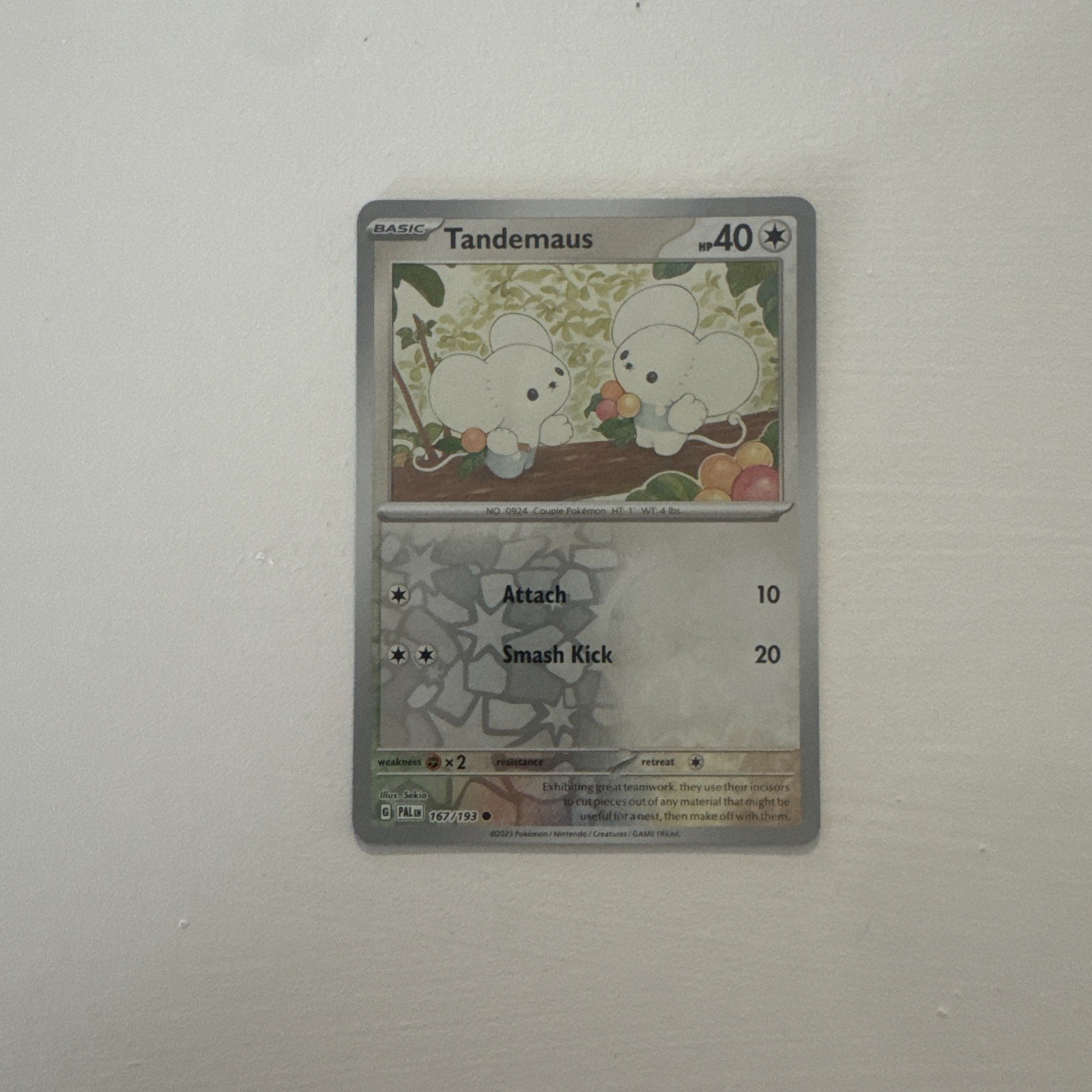 Tandemaus 167/193 Paldea Evolved Pokemon Reverse Holo Foil