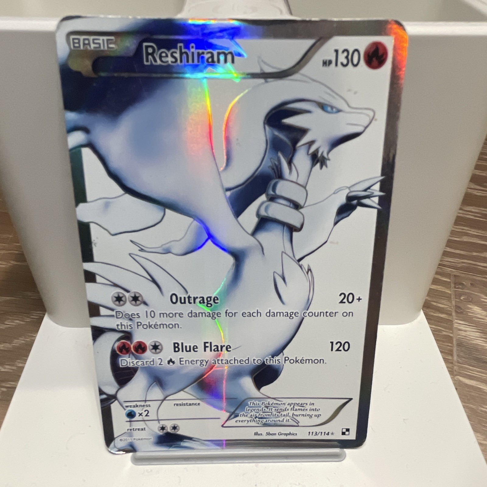The Pokémon Company Reshiram 113/114 Full Art Holo 130 HP