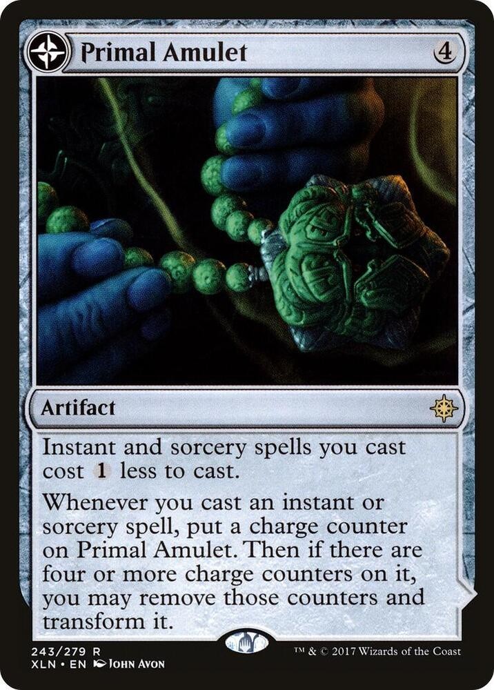 MTG – Primal Amulet Ixalan Regular – Good Condition