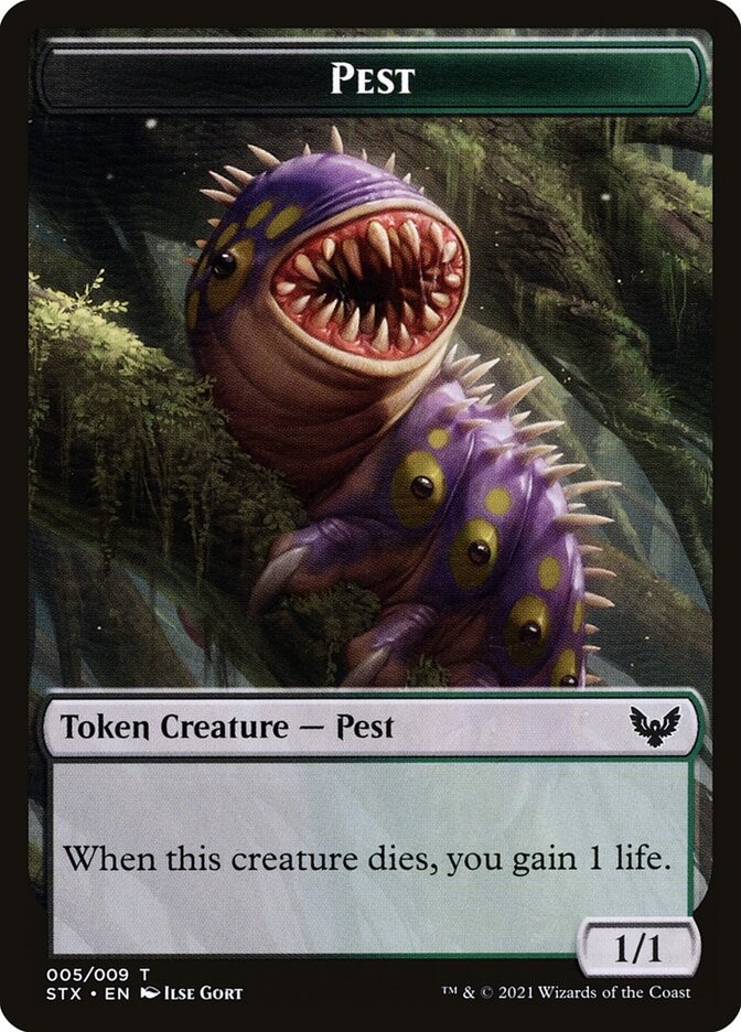 Pest MTG Strixhaven Token NM x4 (1/1 Life) – Magic Card