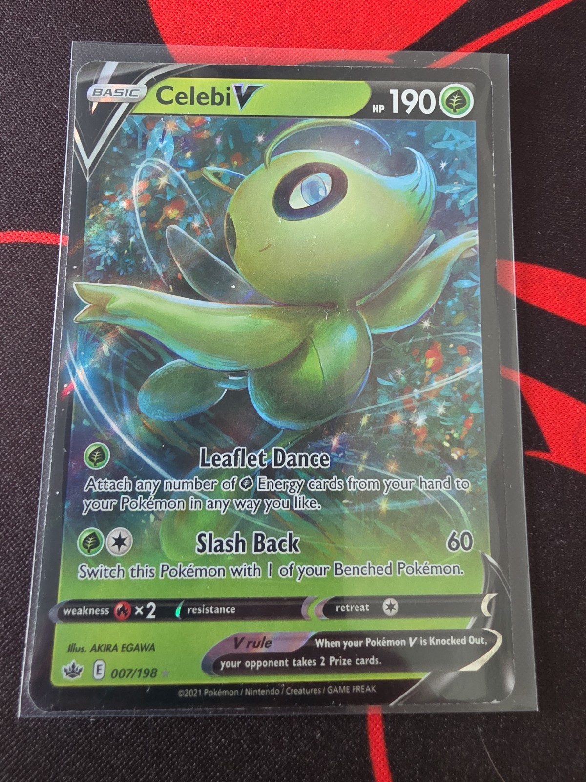 Celebi V 7/198 Ultra Rare Chilling Reign Pokemon TCG LP