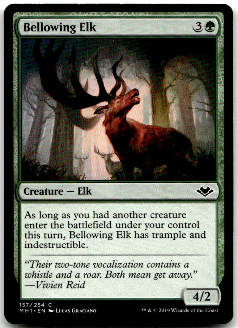 Bellowing Elk 157 Common Modern Horizons Magic: The Gathering Near Mint