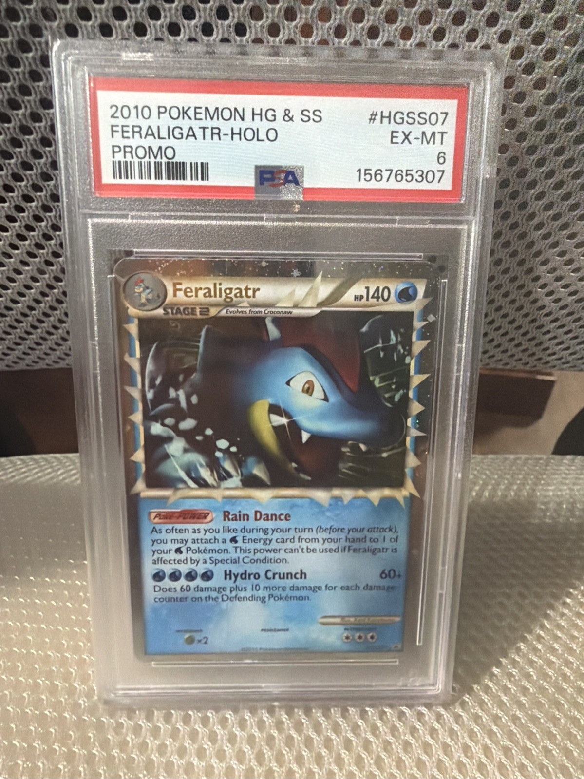 2010 Pokemon Feraligatr Promo HGSS07 Hgss Holo Psa6 New Cert With 2 Swirls 💫