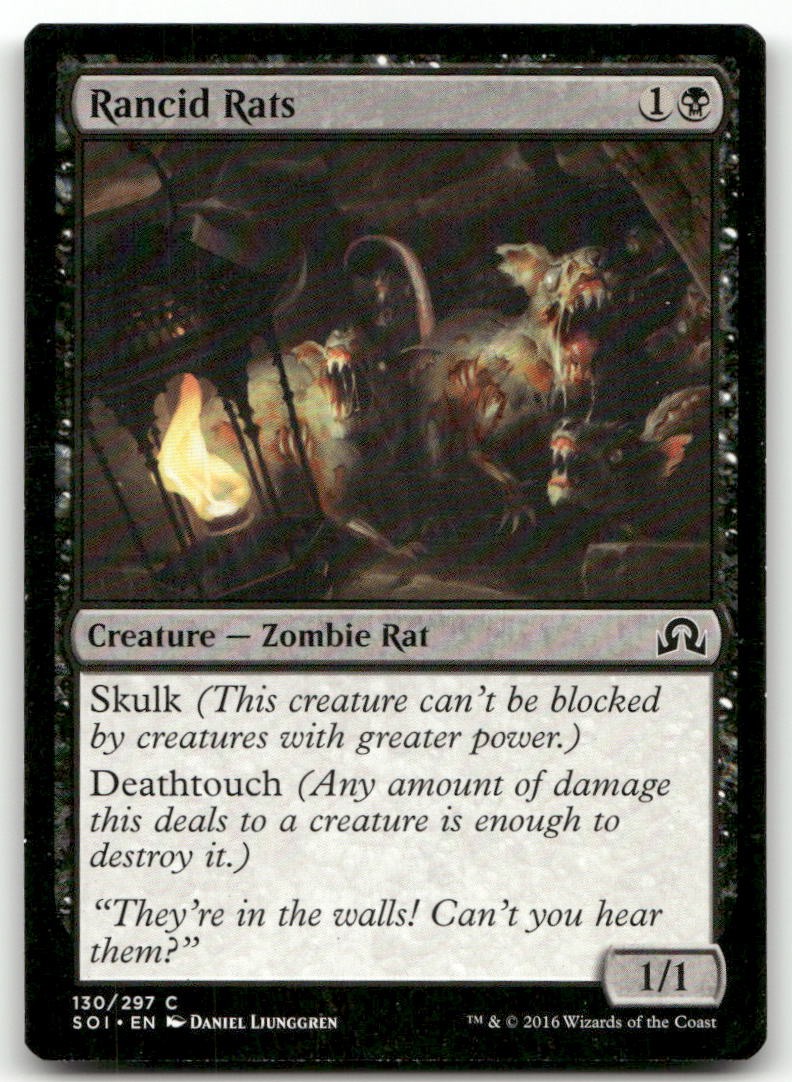 Rancid Rats #130 (HP) Shadows over Innistrad SOI Magic MTG