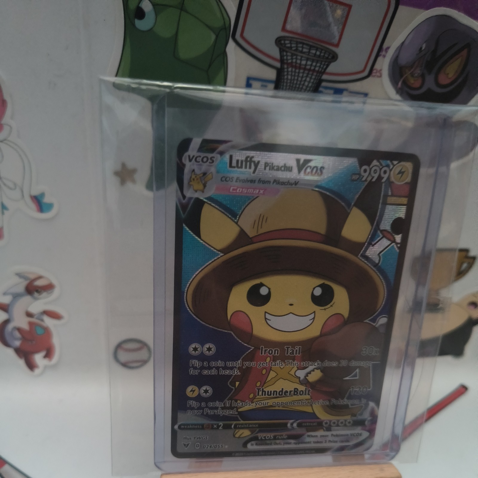 Pikachu Cosplay Luffy One Piece Custom ACG Card Holo Foil Anime 024/05