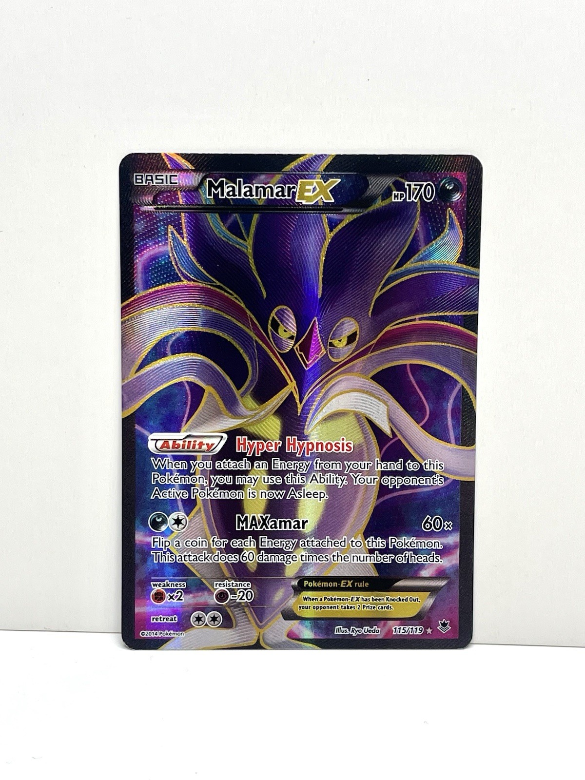 Pokémon TCG Malamar EX Phantom Forces 115/119 Full Art Ultra Rare Holo MP-