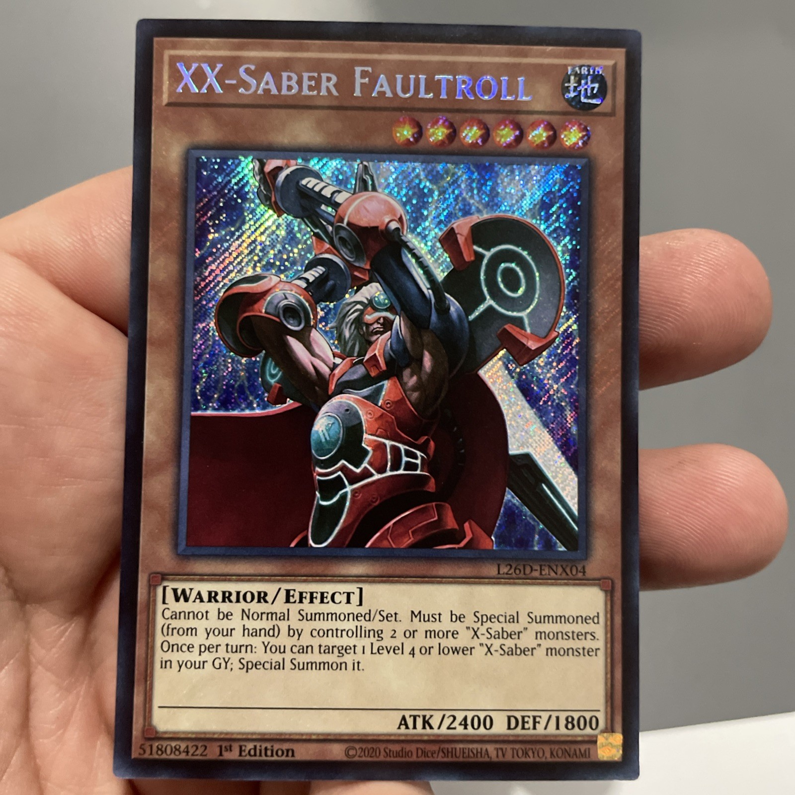 XX-Saber Faultroll L26D-ENX04 SECRET RARE 1st Edition NM! +Bonus FREE SHIPPING!