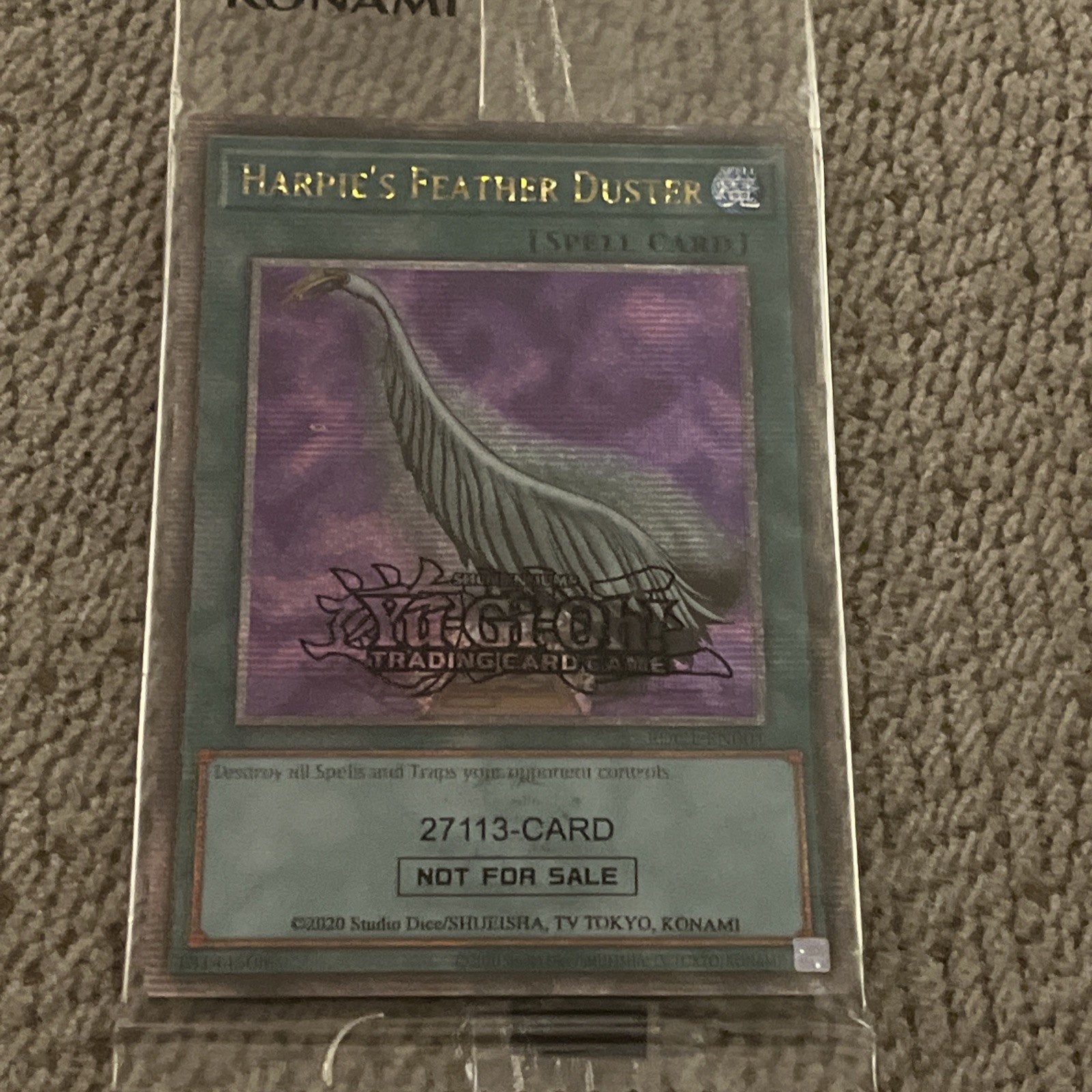 Harpie’s Feather Duster EDC1-EN001 Quarter Century Secret Rare QCSR ALT Art