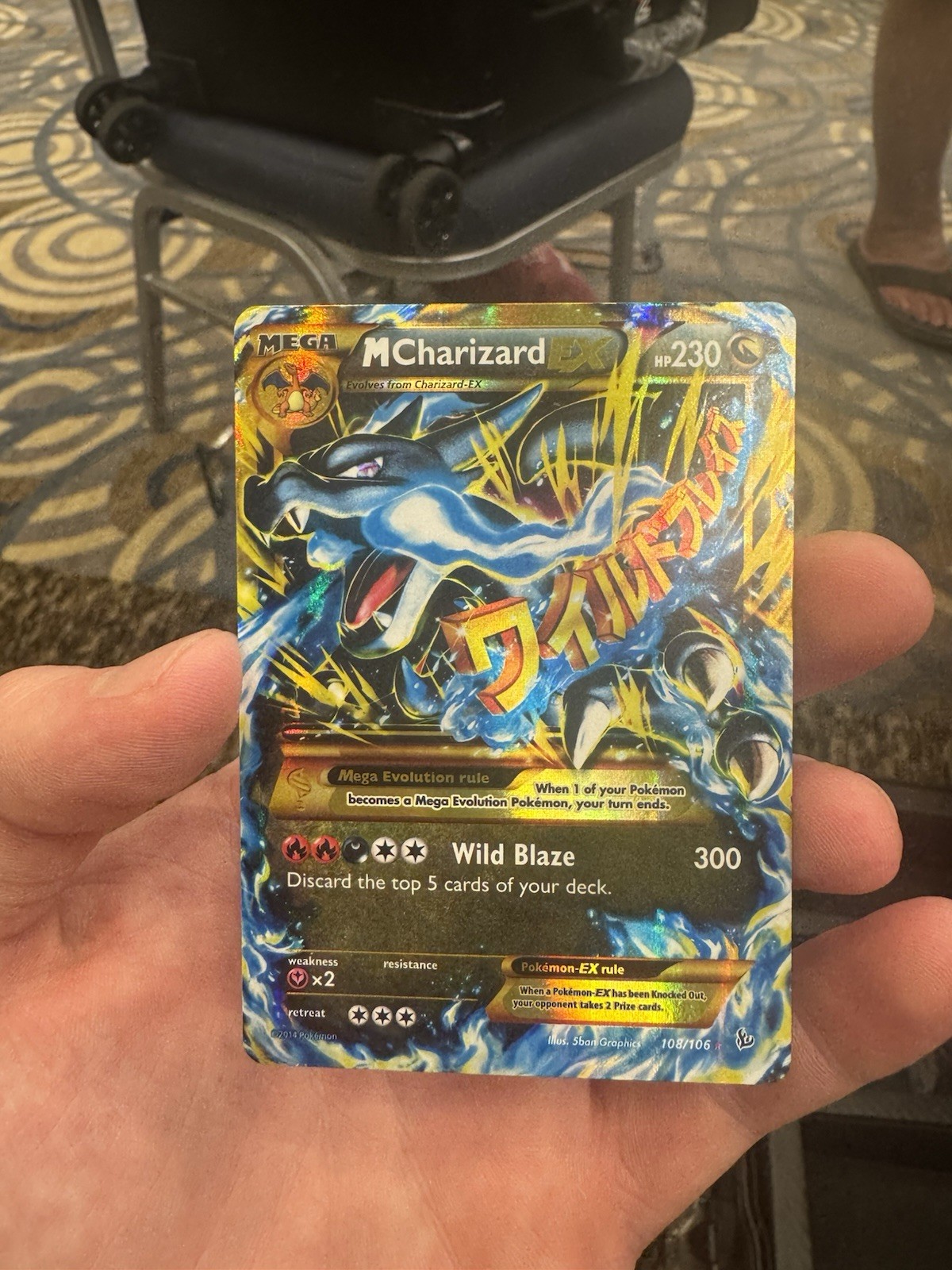 M Charizard EX (X) 108/106 Secret Rare Holo XY Flashfire Pokémon Card