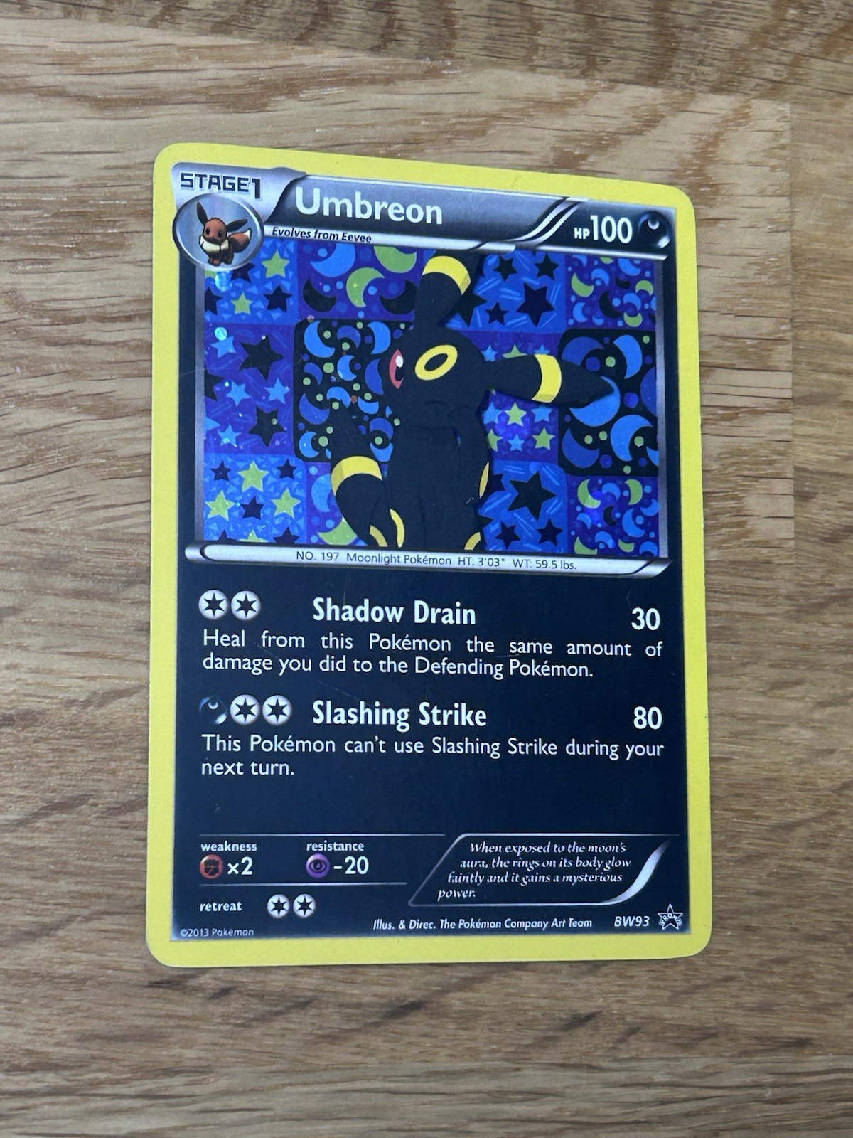 2013 Pokemon Black White Promo Umbreon BW93 Sylveon Collection Holo MP? LP? HP?