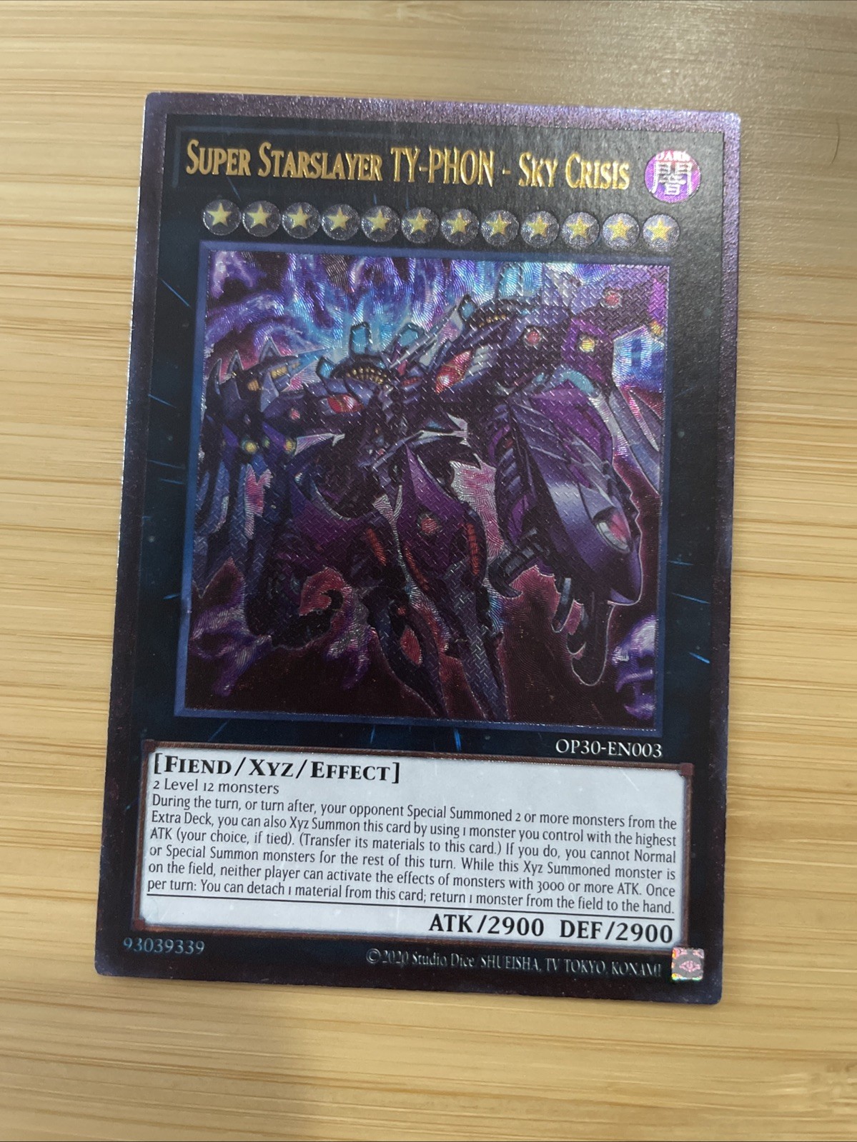 Yugioh Super Starslayer Ty-Phon Sky Crisis OP30-EN003 ULTIMATE RARE NM