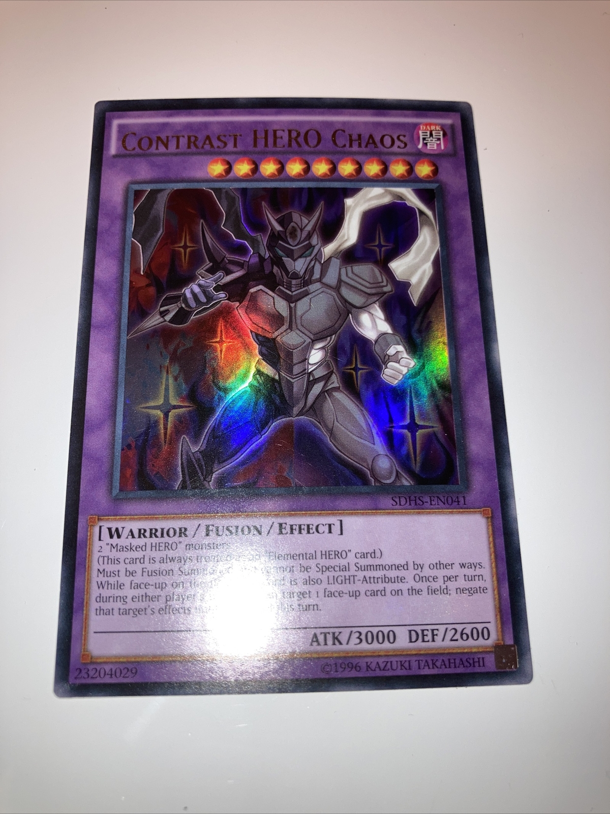 Contrast Hero Chaos – SDHS-EN041 Yugioh! Yu Gi Oh! Foil Holo Ultra Rare Nice!
