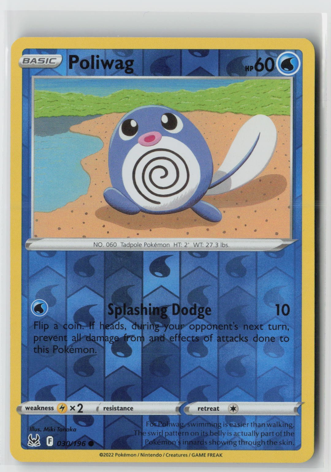 Poliwag Reverse Holo Common SWSH11: Lost Origin 030/196 NM
