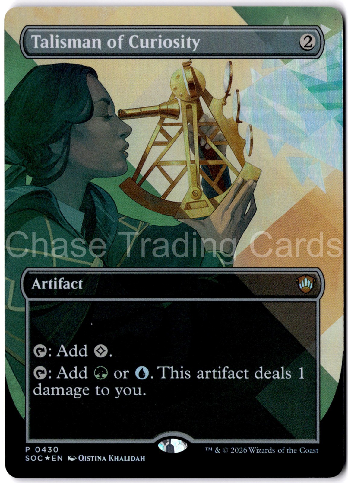 Talisman of Curiosity 430 Promo Foil Commander Secrets of Strixhaven MTG Mint NM