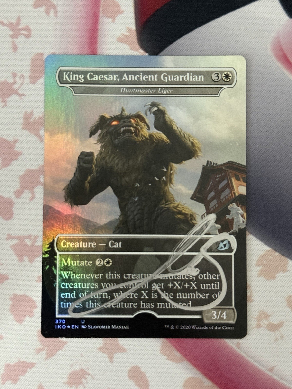 MTG Magic King Caesar, Ancient Guardian x1 Signed Art Proof IKO Slawomir Maniak
