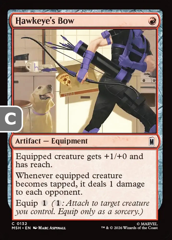 MTG Hawkeye’s Bow Marvel Super Heroes Common Artifact Equipment NM