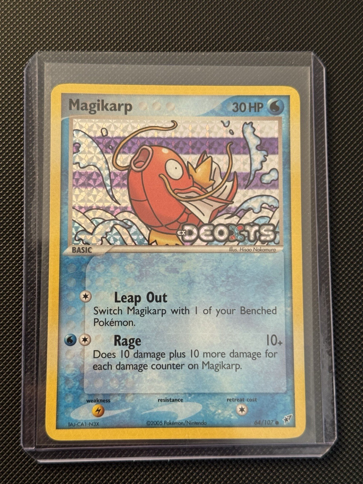 Magikarp Pokémon EX Deoxys Stamped Reverse Holo LP/MP