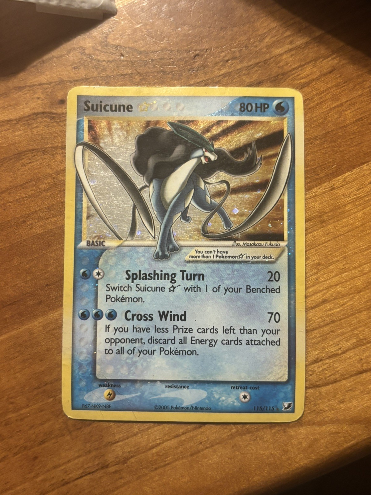 Pokemon Suicune Gold Star EX Unseen Forces Holo Ultra Rare. 115/115 MP