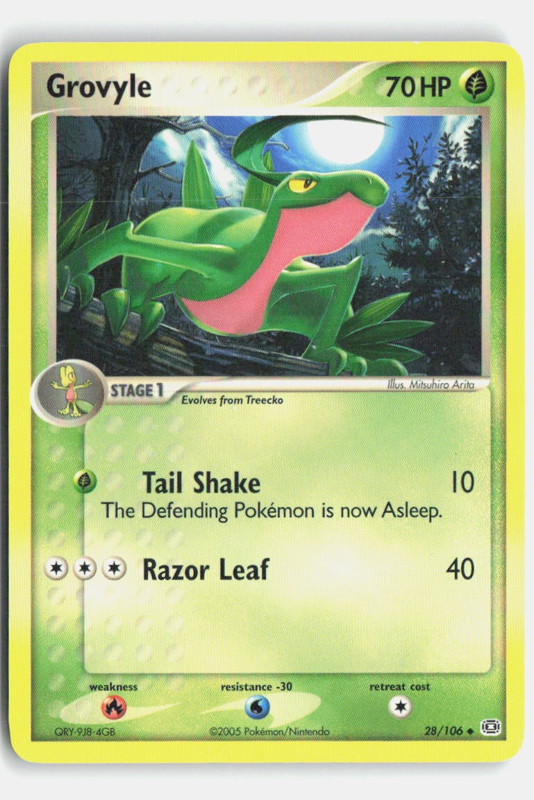 Grovyle 28/106 Uncommon Emerald Pokemon Lightly Played