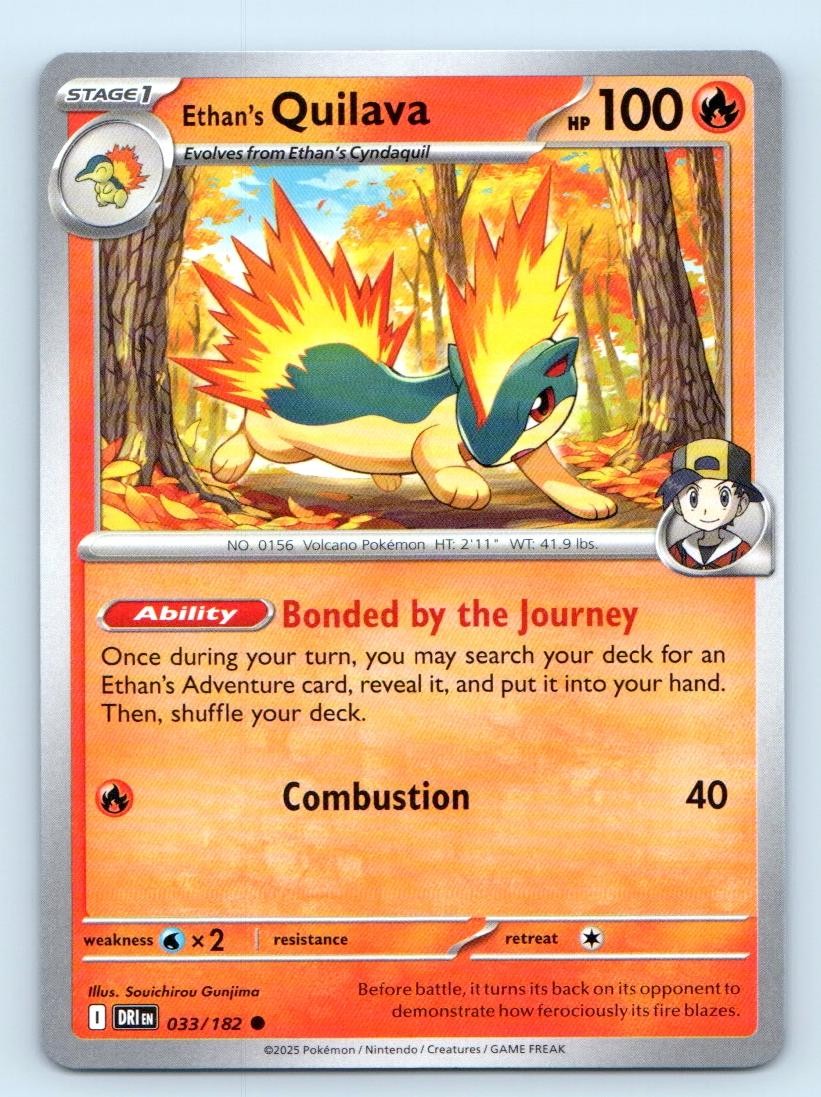 Ethan’s Quilava 033/182 Common Destined Rivals Pokemon Near Mint