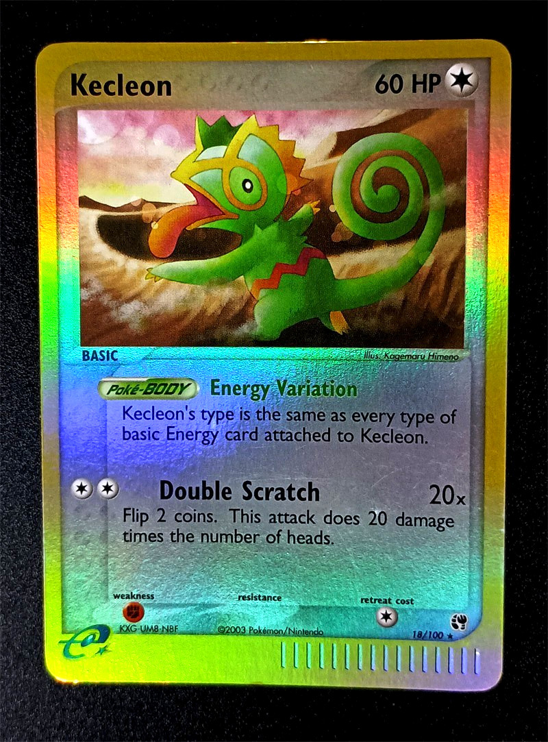 Kecleon 18/100 Reverse Holo Rare EX Sandstorm LP+ With Free eBay Shipping 1a