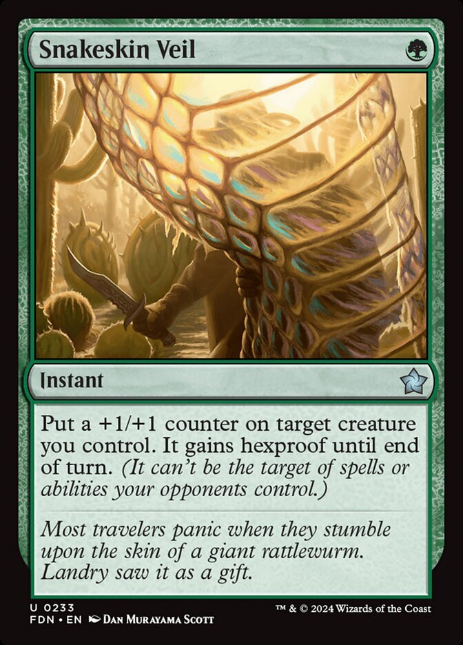 MTG Magic the Gathering Snakeskin Veil (233/789) Foundations LP