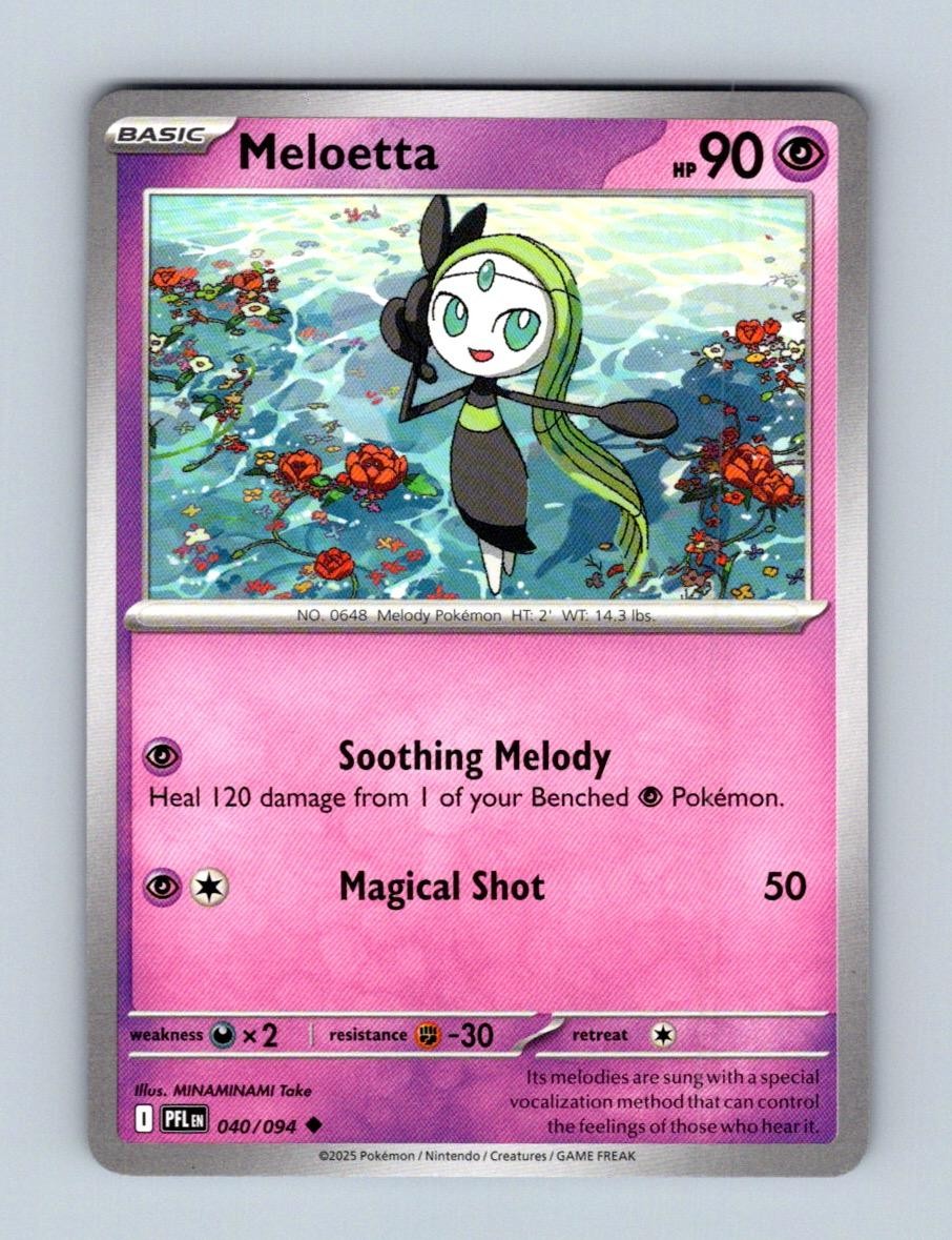 Meloetta 040/094 Uncommon Phantasmal Flames Pokemon Near Mint