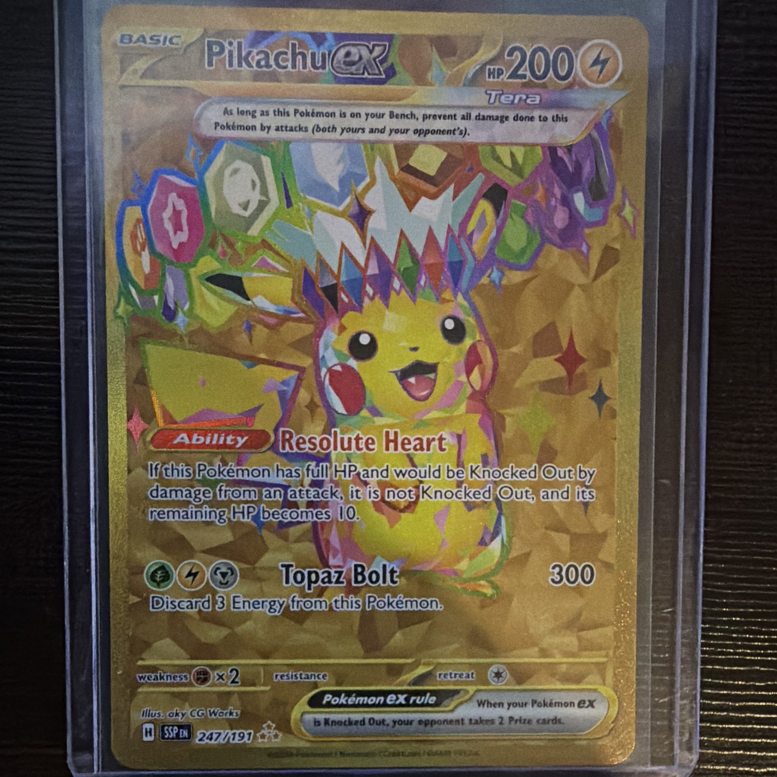 The Pokémon Company Pikachu ex 247/191 Surging Sparks Hyper Rare Holo Full Art
