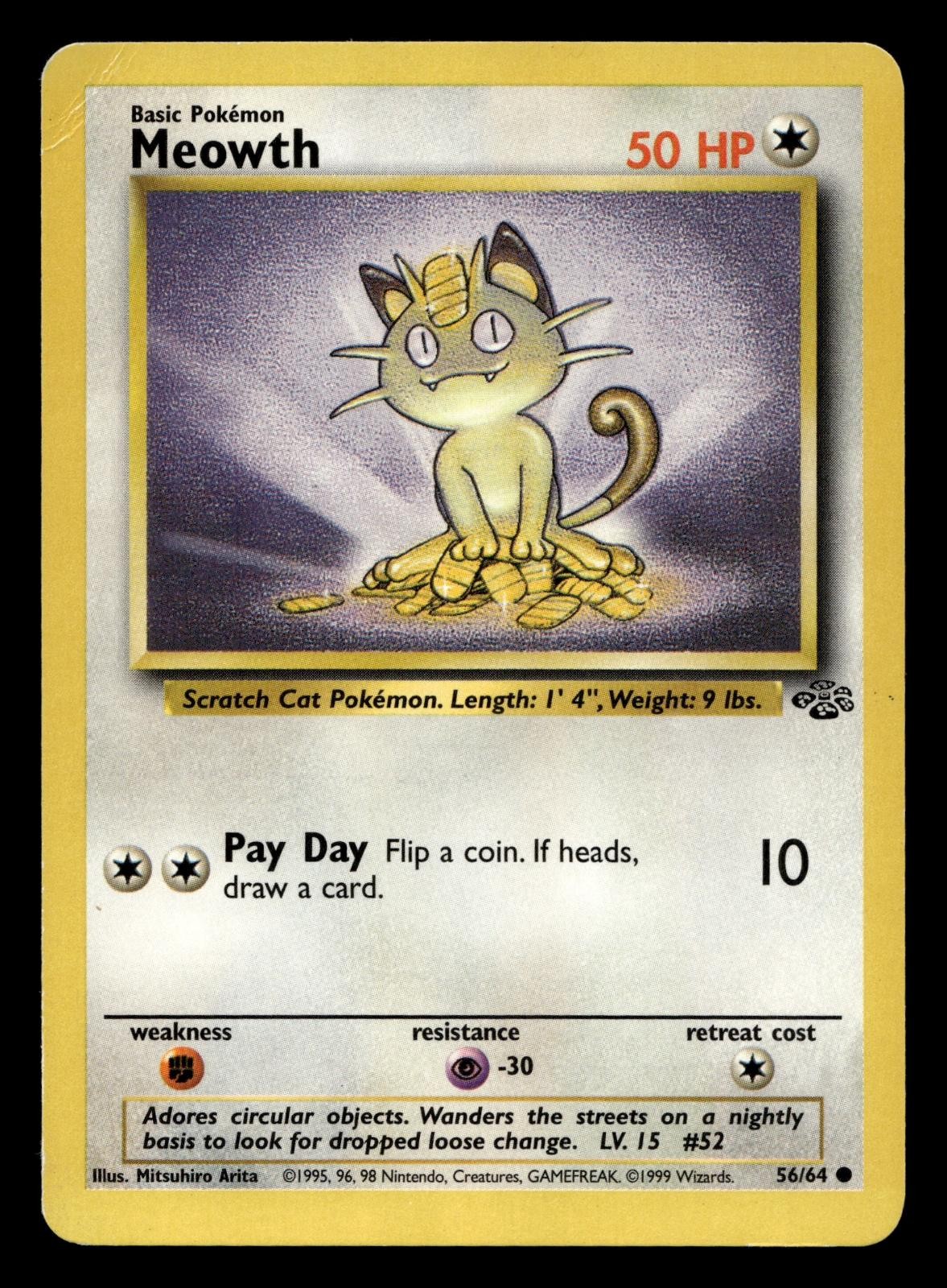 Meowth (Gold Bordered Promo) 56/64 Miscellaneous Cards & Products Pokemon NM
