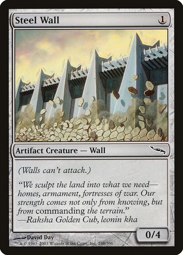 Steel Wall LP Mirrodin Artifact Creature Wall Mtg Magic English Regular