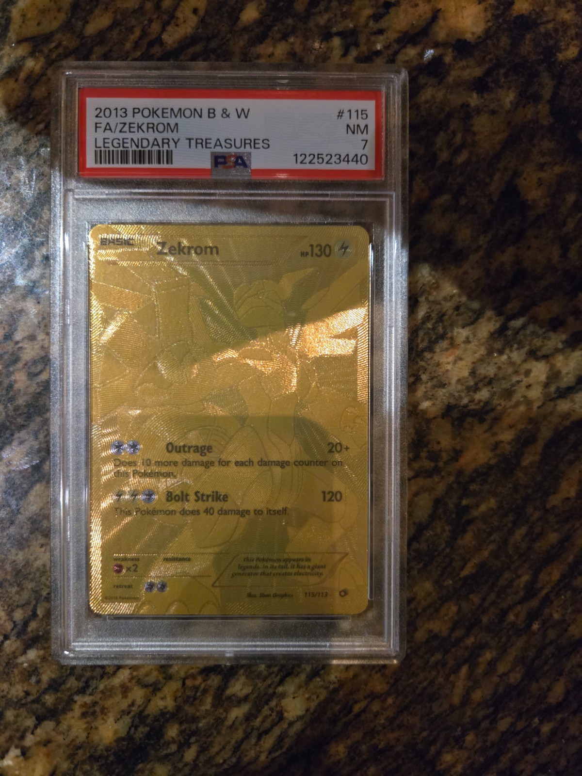 Reshiram , Zekrom & Zekrom 113, 114, 115 PSA 8, 7, 7 Pokemon Legendary treasures
