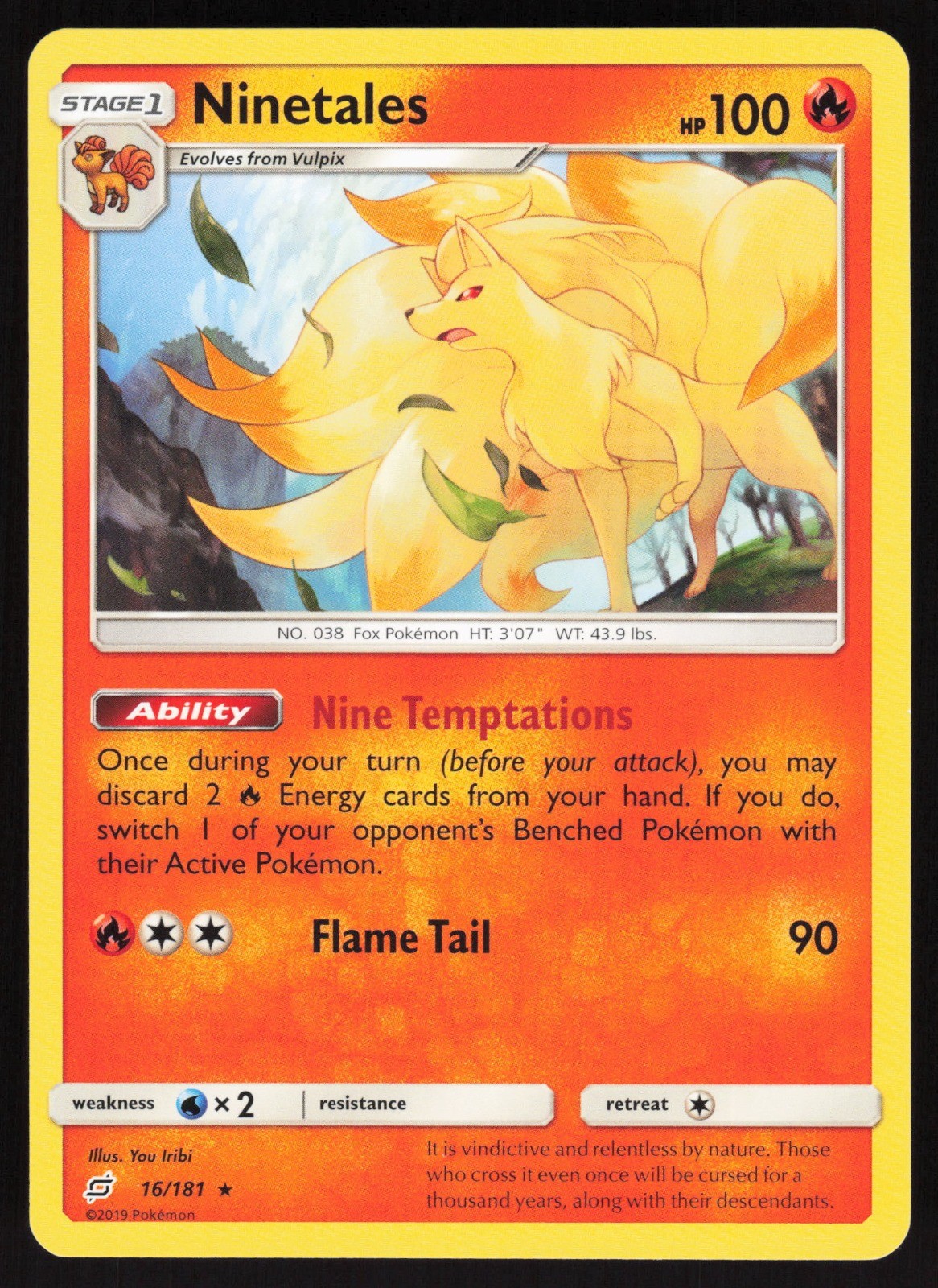 Ninetales SM – Team Up 16/181 NM You Iribi