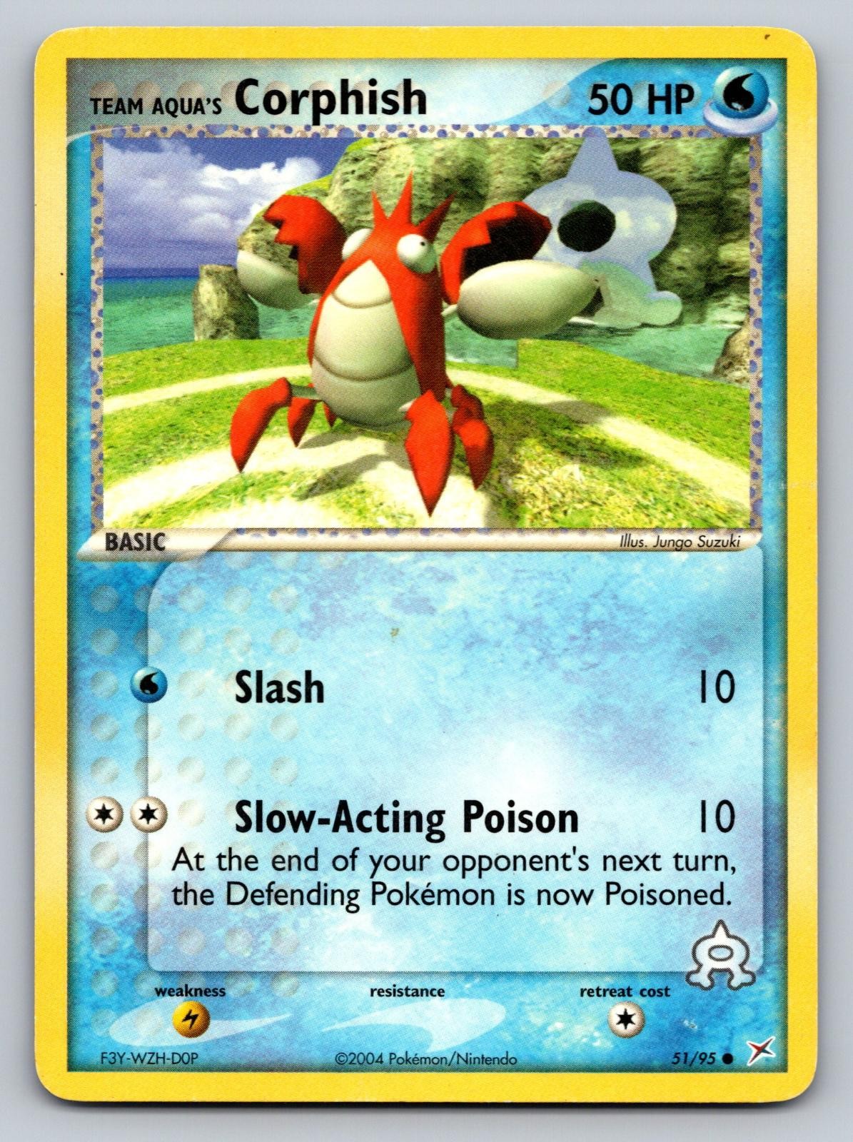 Team Aqua’s Corphish 51/95 Common Team Magma vs Team Aqua Pokemon Lightly Played