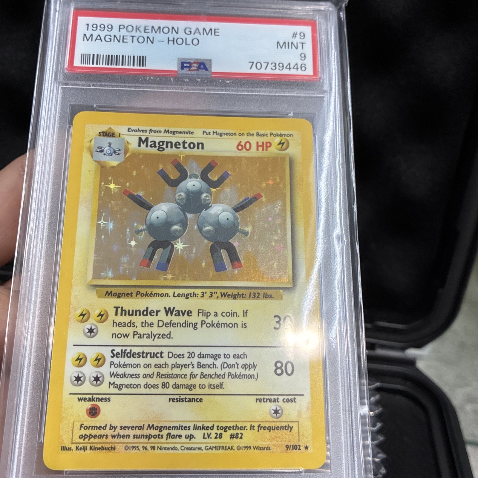 1999 Magneton 009/102 Base Set Holo PSA 9