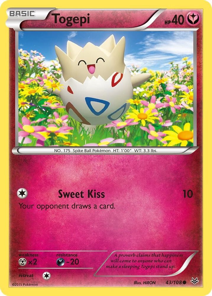 Togepi #43/108 Xy – Roaring Skies Common Pokemon TCG LP
