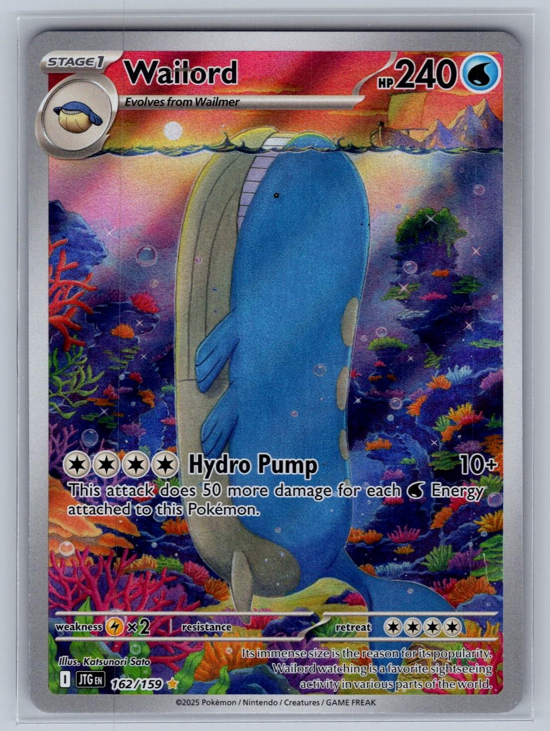Wailord 162/159 Illustration Rare Journey Together Near Mint