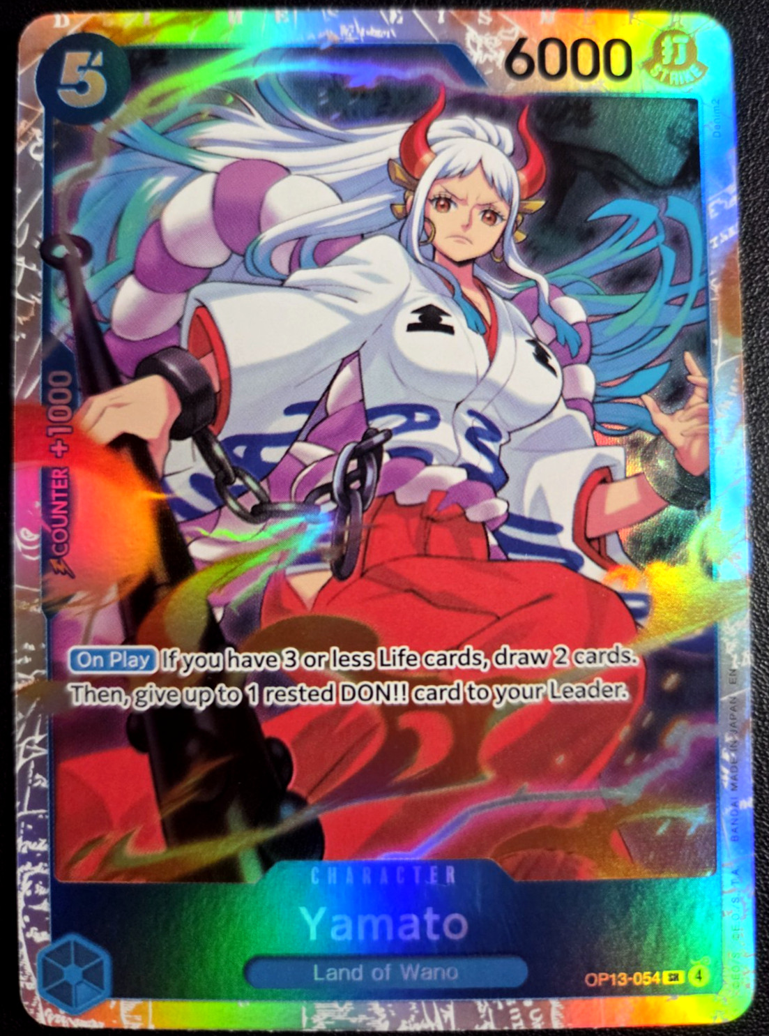 Yamato OP13-054 SR ONE PIECE Tcg Card Game NM Blue