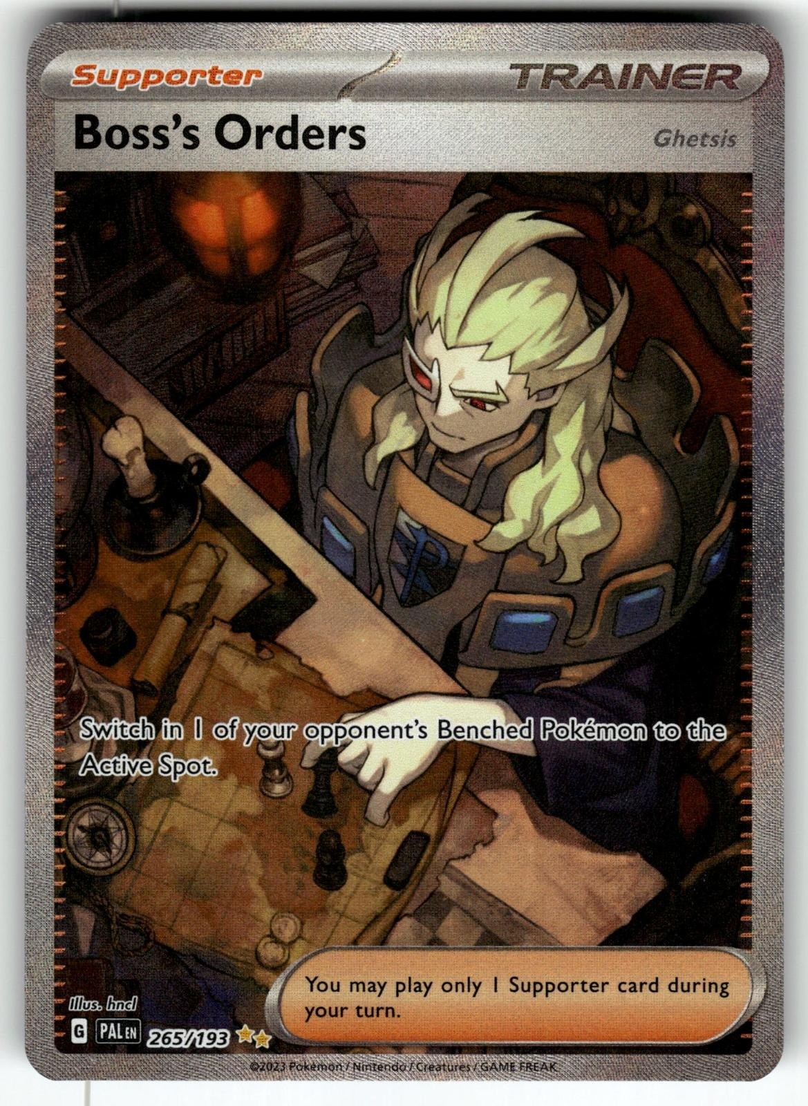 Boss’s Orders (Ghetsis) 265/193 Paldea Evolved Pokemon NM