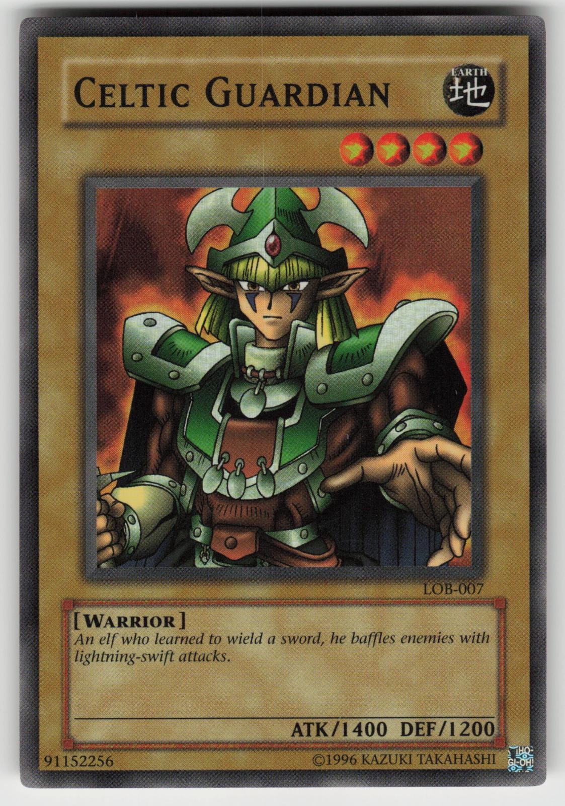 Celtic Guardian LOB-007 2002 Original Super Rare Unlimited YU-GI-OH