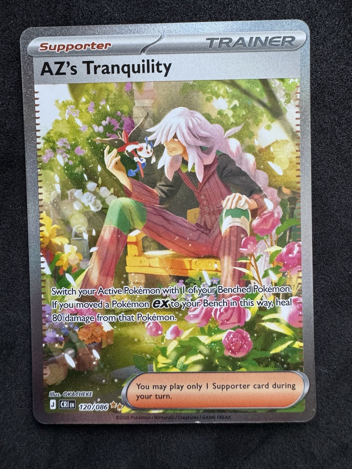 AZ’s Tranquility 120/086 Me04: Chaos Rising Holo Super Clean!
