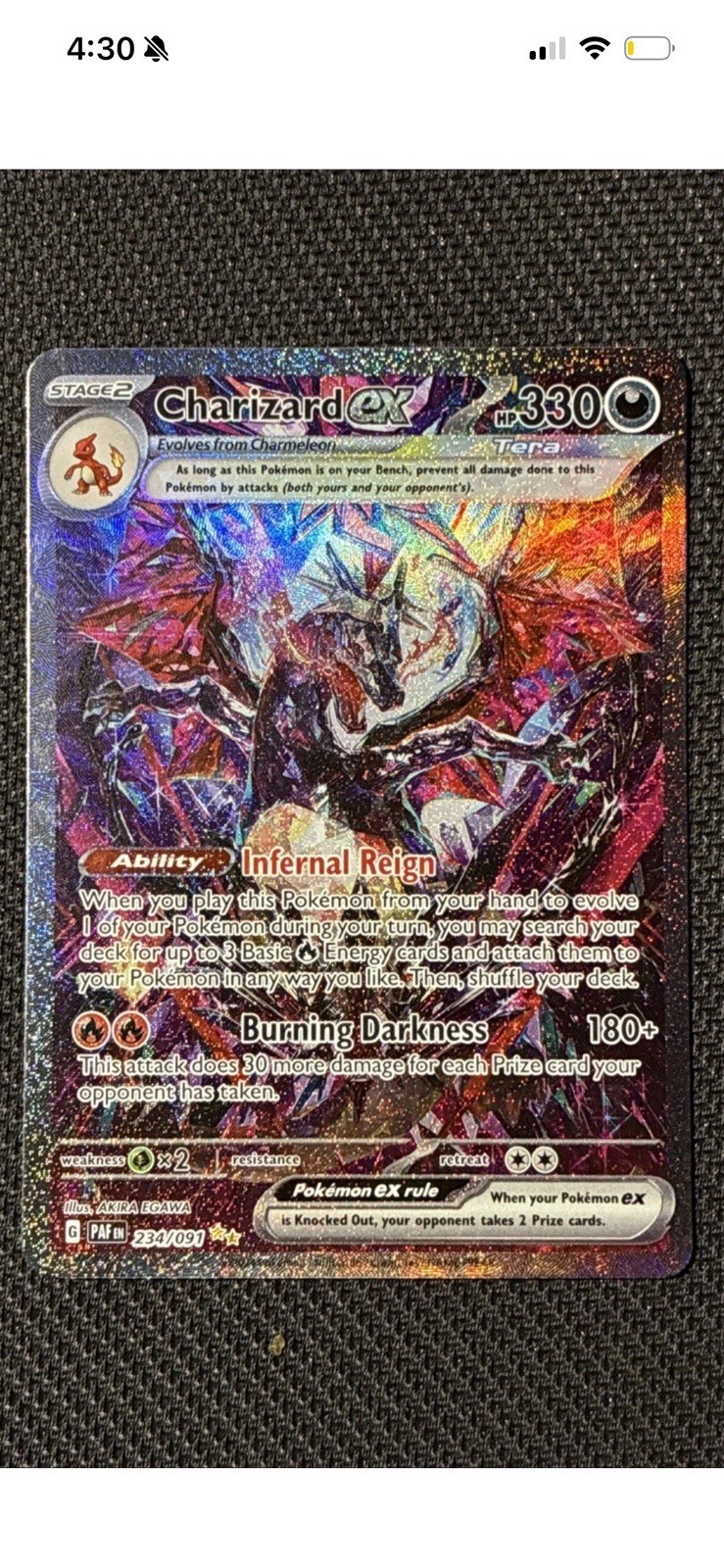 Charizard ex 234/091 SV: Paldean Fates Holo