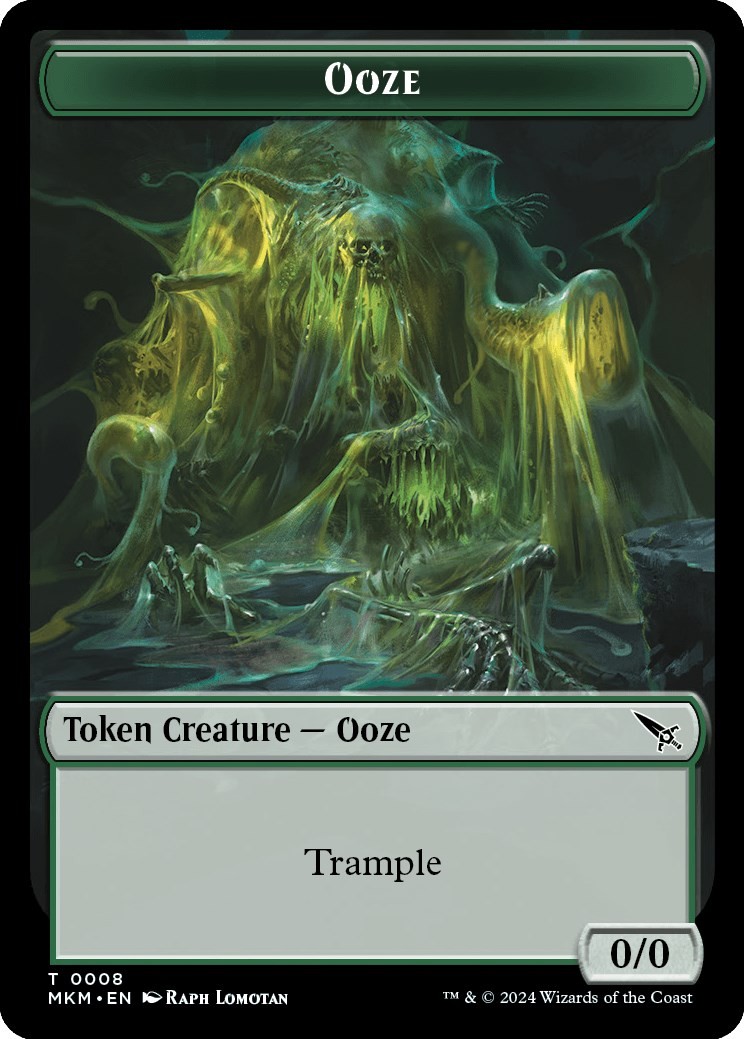 Ooze // A Mysterious Creature Double-Sided Token – 8 // 21 – NM – Token – Mur…