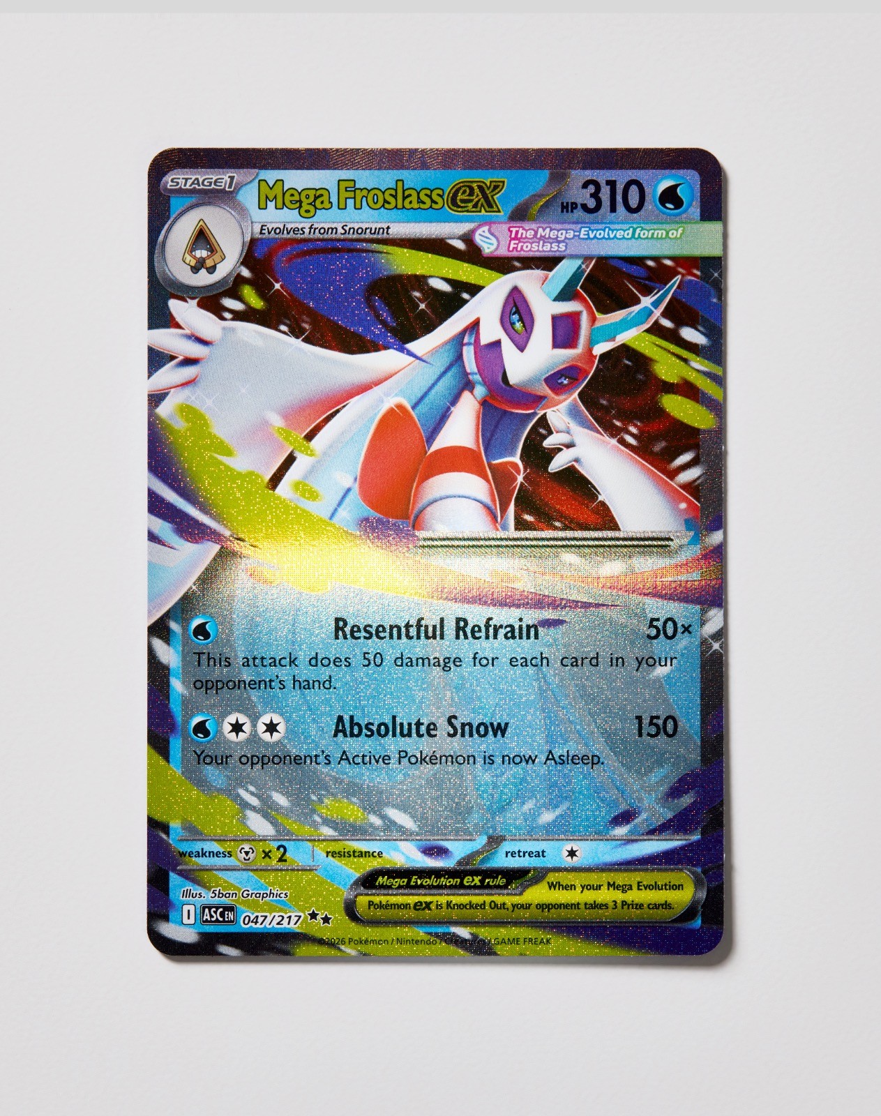 Mega Froslass ex 047/217 Double Rare Ascended Heroes Pokemon Holo Near Mint