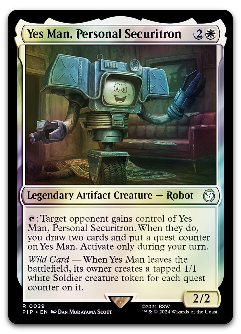 Yes Man, Personal Securitron #29 (Foil) (NM) Fallout PIP Magic MTG