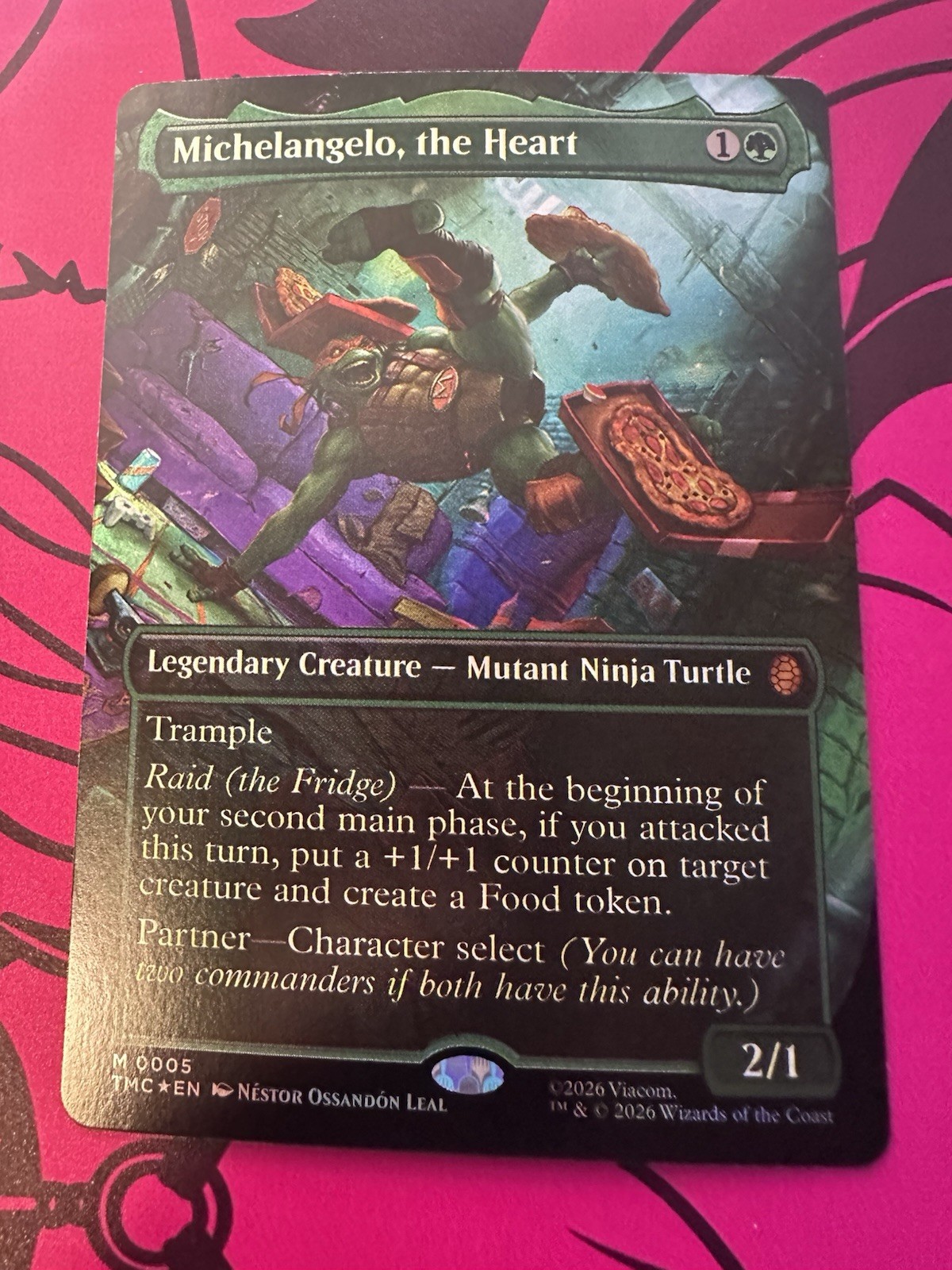 Leonardo Michelangelo Raphael & Donatello Borderless FOIL NM Mythic TMNT MTG