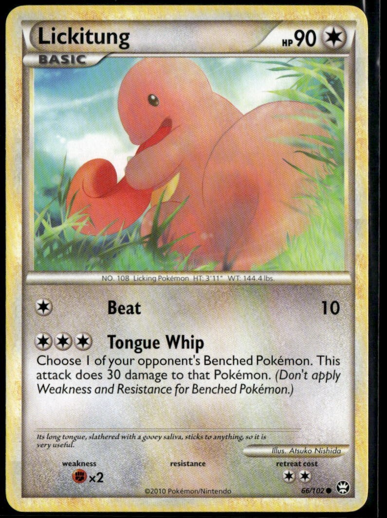 Lickitung Common – HGSS Triumphant 66/102 2010 LP+ Pokemon Card