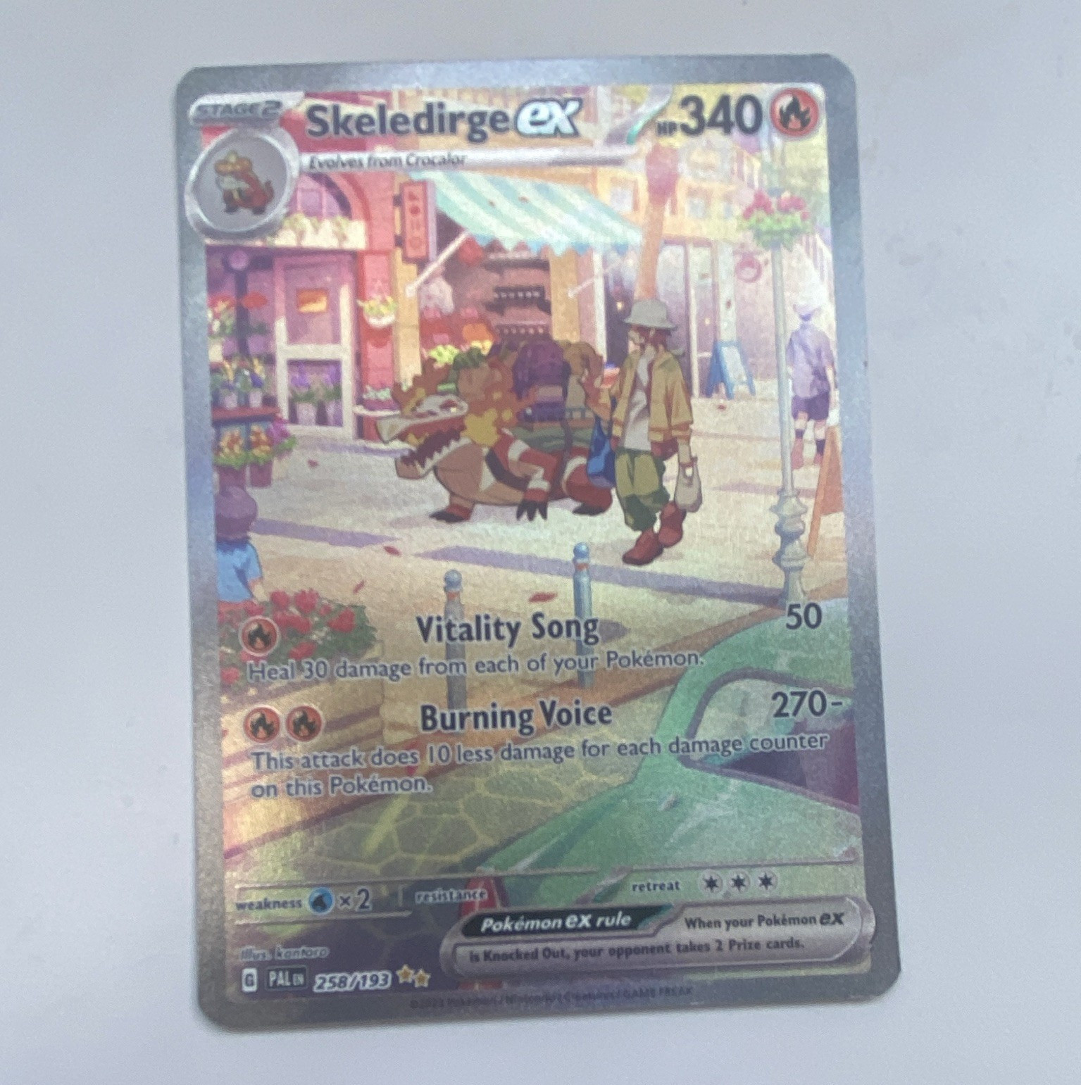 Pokemon TCG Skeledirge ex 258/193 Paldea Evolved Full Art Holo SIR