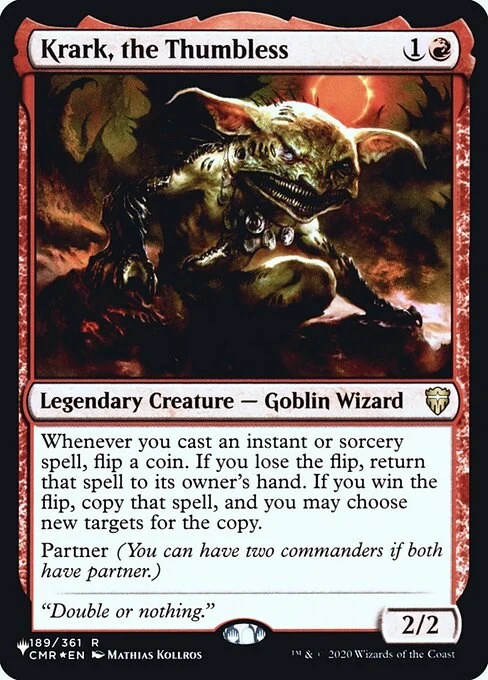 MTG Foil – Krark, the Thumbless – 189 / NM / English