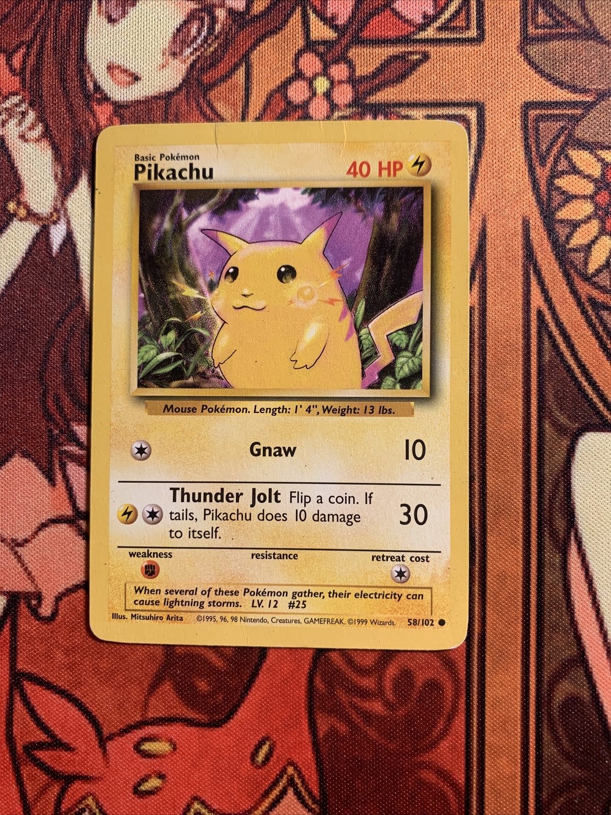 Pikachu – Base Set 58/102 – Common Yellow Cheeks Played Vintage Shipped Fast!