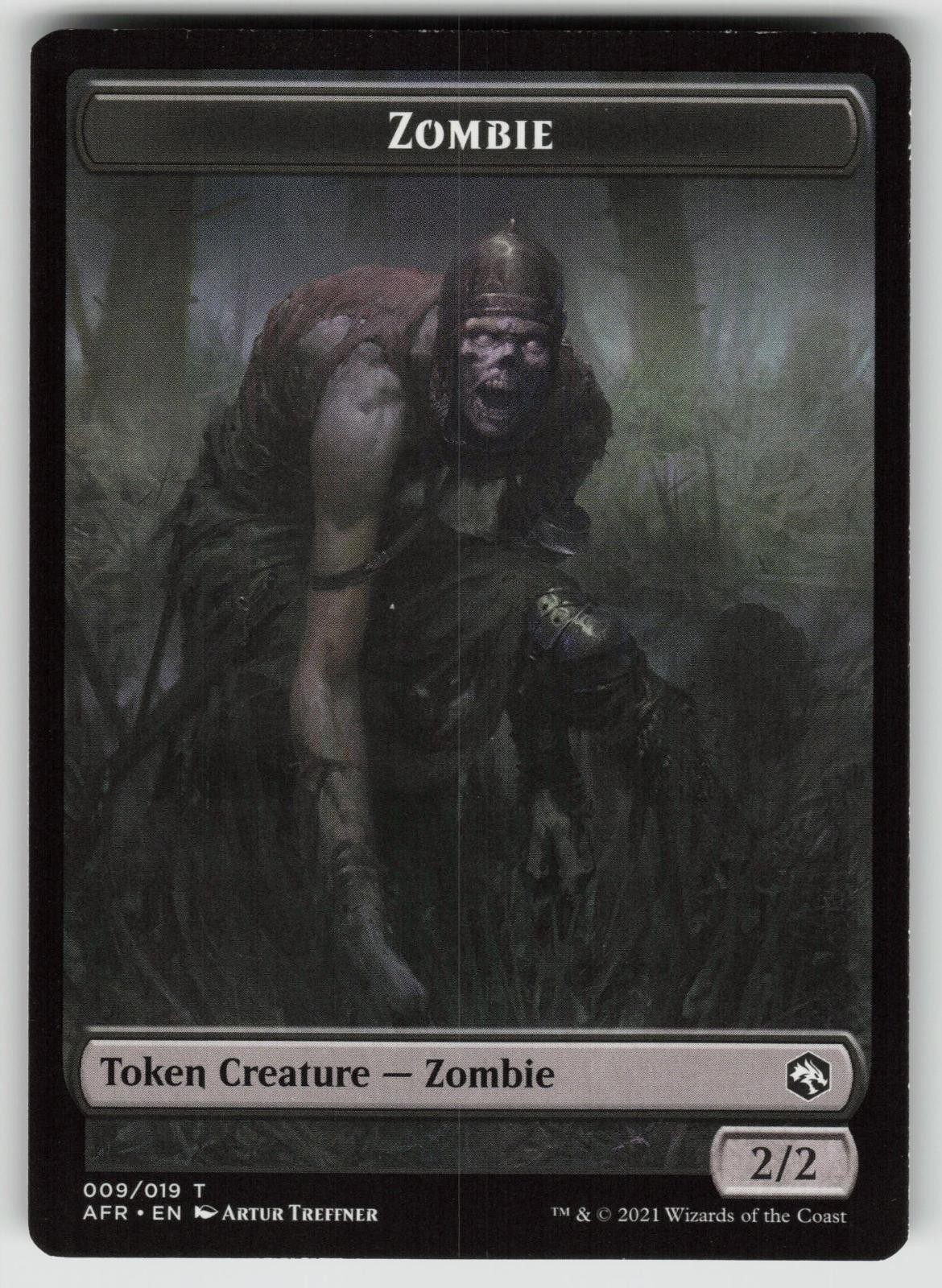 Zombie Token 9 Token Adventures in the Forgotten Realms Magic: The Gathering NM